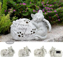 Cat Memorial Gifts Outdoor Statue with Solar Lights,Outdoor Resin Pet Ornament Grave Memorial Angel Decor Stone Effect by GreenHaven Gardens