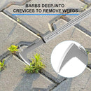 Crack Weeder, Stainless Steel Manual Crevice Weeding Tool, Long Handle Weed Grabber Remover, L-Shaped Manual Weeder Puller, Durable Crevice Weeding Tool for Sidewalk Garden Patio Lawn by GreenHaven Gardens