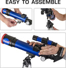 NASA Lunar Telescope for Kids – 90x Magnification, Includes Two Eyepieces, Tabletop Tripod, and Finder Scope- Kids Telescope for Astronomy Beginners, Space Toys, NASA Gifts (Amazon Exclusive) by TinyTreasures Baby Boutique