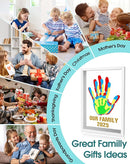 Family Handprint Kit, Baby Hand Print Kit, DIY Handmade Craft Keepsake Frame, Adoption Family Gifts for New Mom, New Parents, Grandparents, Mother's Day, Father's Day, Christmas, 6 Non-Toxic Paints by TinyTreasures Baby Boutique