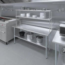 AmGood Double OverShelf Stainless Steel NSF - Many (72" Long x 14" Deep) by CozyNest Decor