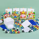 ESRICH 20 Set Mini Canvas Painting Kit, Minis Acrylic Paint Set, Valentines Day Gifts,4*4in Stretched Canvas with Easel, Acrylic Paints,Brushes,Palette,Mini Easel Canvas for Kids Adults Painting Party by TinyTreasures Baby Boutique