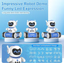 ALLCELE LED RC Robot Toys for Boys and Girls with Walkie Talkie, Programming, Music, Demo and LED Function, Remote Control Robot Toy, Gift for Kids 3-8 Years Old Blue White by TinyTreasures Baby Boutique