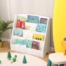 TOETOL 4-Tier Kids Bookshelf - Toddler Book Display Shelves for Classrooms, Playrooms, and Nursery - Wooden Children Book Rack (White) by TinyTreasures Baby Boutique
