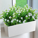 Artificial Plants Flowers Grass Shrubs 8 Pack No Fade Faux Plastic Flowers Outdoor for Vases Farmhouse Garden Porch Patio Office Indoor Wedding Decoration Greenery Fake Plants (2
