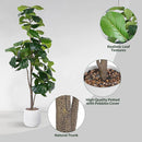 Artificial Fiddle Leaf Tree, 6ft Faux Plant Fake Ficus Lyrata Trees with White Planter, Artificial Fig Trees Floor Plants for House Office Living Room Indoor Home Decor, Housewarming Gift by CozyNest Decor