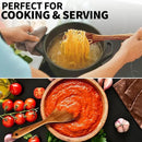 Zulay Kitchen 6-Piece Wooden Cooking Spoons Set – Heat-Resistant, Smooth Teak Utensils with Comfort Grip – Lightweight & Durable – Easy to Clean, Perfect for Non-Stick Cookware
