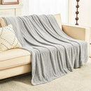 EMME Muslin and Fleece Throw Blanket Reversible - 50"*60" Grey Soft Warm Throw Blankets for Couch Bed Picnic Travel Bed by CozyNest Decor