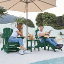 SERWALL Folding Adirondack Ottoman Without Assembly, Green by GreenHaven Gardens