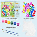 TOYLI Unicorn Painting Kit for Kids, Art Set, DIY Project, Stepping Stone Kit, Includes 2 Brushes and 6 Paints, Mess-Free Arts and Crafts by TinyTreasures Baby Boutique