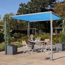 Eden's Decor Straight Flat-Edged Sun Shade Sail Rectangular 11' x 22' Blue UV-Blocking Outdoor Canopy Fabric Cloth Awning for Pergola Patio Garden Backyard Custom Size by GreenHaven Gardens