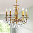 French K9 Crystal Maria Theresa Chandeliers, Luxury Vintage Pendant Light Fixture for Dining Room, Living Room, D18.3*H21~68 inch (Adjustable), Clear Crystal & Antique Bronze Finish Frame by CozyNest Decor