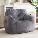 Hobestluk Bean Bag Chair for Adult Small Bean Bag Chairs with Arms Furry Beanbag Chair with Foam Filler Stuffed Bean Bag Sofa for Reading in Bedroom Living Room and Dorms(Grey) by CozyNest Decor