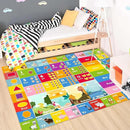 Kids Rug ABC Rug, Play Mat for Kids Playroom ABC Educational Area Rug for Playroom Classroom Elementary Preschool Rugs wtih Numbers Animals (4x6ft) by CozyNest Decor