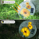 DREAM GARDEN Garden Décor Sunflower Outdoor Decorative Stones, Solar Garden Stone Resin Outdoor Garden Stone Patio, Walkway Stones Yard Art, 10.75 Inch by CozyNest Decor