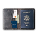 PEGAI Personalized Leather, Passport Holder For Travel | Handmade Passport Wallet Cover Case | Travel Document Holder, Passport Cover for Men, Women, and Family | Pike (Rock Grey) by TinyTreasures Baby Boutique
