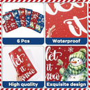 Winter Placemats Set of 6 Let It Snow Plastic Table Place Mats Snowman Dining Mats Washable Seasonal Christmas Holiday Table Decoration for Kitchen Christmas Party Dining by CozyNest Decor
