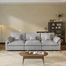 JACH Sectional Couches for Living Room, 3 Seater Cloud Sectional Couch with Deep Seat, Down Filled Modular Sofa, Covers Removeable & Washable, Sofas Furniture for Living Room, Light Grey by CozyNest Decor
