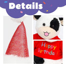 Cuteoy Happy Birthday Cow Musical Stuffed Animal Shaking Singing Dancing Plush Toy Electric Interactive Animated Plushies Gifts for Kids Girls Boys by TinyTreasures Baby Boutique