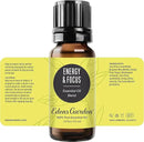Edens Garden Energy & Focus Essential Oil Blend- 100% Pure Premium Grade, Undiluted, Natural, Therapeutic, Aromatherapy, The Best for Diffusing, Kid Safe, Humidifiers, Skin 10 ml (.33 fl oz) by CozyNest Decor