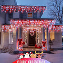 JMEXSUSS 38.8 Ft 400 LED Icicle Christmas Lights for Outside, 8 Modes Red and White Icicle String Lights Plug in with Remote, Christmas Lights Indoor Outdoor for Halloween Party Christmas Decoration by GreenHaven Gardens