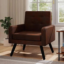 Kromax Mid-Century Modern Accent Chair for Living Room, 496 Lb. Weight Capacity, Dual Armrests, Comfy Extra Large Seat, Timeless Style Perfect for Reading & Relaxing, Bronze by CozyNest Decor