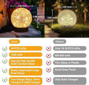 Beautyard Solar Globe Lights Outdoor USB Charged Garden Decor 3.94" Diameter 30LED 1000mAh Solar Globe Lights for Outdoor Indoor Mothers Day Gifts Holiday Decor(3.94'' Medium 4 Pack Warm White) by CozyNest Decor
