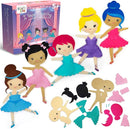 CRAFTILOO Ballerina Dancers Sewing Kit for Kids, Fun and Educational Craft Set for Boys and Girls Age 5-12, Sew Your Own Felt Ballerina Craft Kit for Beginners (Ballerina Kit) by TinyTreasures Baby Boutique