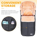 Orzbow Stroller Footmuff Universal | Faux Wool Baby Bunting Bag | Warm, Weather-proof, Adjustable Buckles | Winter Stroller Blanket Cover | Baby Sleeping Bag for Cold Weather Accessories, Dark Grey by TinyTreasures Baby Boutique