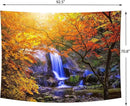 Delur Waterfall Tapestry Forest Nature Scenic Tree Mountain Sunset Tapestry Wall Hanging Natural Landscape Sunrise Headboard for Bedroom Living Room Home Decor (70.8" x 92.5") by CozyNest Decor
