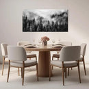 Foggy Forest Wall Art for Living Room,Black and White Pictures for Wall,Tree Wall Decor for Bedroom 20 x 40 Inch by CozyNest Decor