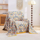 Boho Blanket Throw Quilt, 100% Cotton Soft Light Weight Throw Blankets for Summer, 50"x60" Farmhouse Flower Decorative Blankets, All Season Rustic Reversible Bohemian Throw Quilt by CozyNest Decor