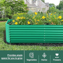 Land Guard 6×3×2 ft Galvanized Metal Raised Garden Bed, 2FT Deep Root Elevated Planter Box Steel Large Vegetable Flower Bed Kit(Green) by GreenHaven Gardens