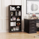 Bookshelf, Open Storage 70 Inch Tall 5 Shelf Bookcase, Floor Standing Bookshelves and Bookcases, Book case for Farmhouse Library Office Bedroom Kids, Dark Cherry - 5 Tier by CozyNest Decor
