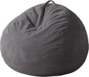 Homguava 3.5FT Bean Bag Chair: Teardrop Bean Bags with Memory Foam Filled, Compact Beanbag Chairs Soft Sofa with Corduroy Cover (Grey) by TinyTreasures Baby Boutique