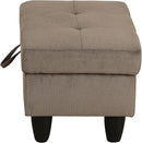 Ottoman Rectangular Storage Ottoman Bench, Flannel Footrest Stool Footstool with Lid for Living Room, Bedroom, Entryway, Brown, 28.5"x19"x17.5" by CozyNest Decor