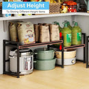 44.3 Inches Expandable Metal Storage Shelves,150LBS Heavy Duty Shelving Units and Storage For Appliance,Adjustable Utility Organization and Storage Shelf Rack For Kitchen Cabinet Closet Garage Pantry by CozyNest Decor