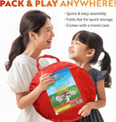 Playz 5-Piece Kids Play Tents Crawl Tunnels and Ball Pit Popup Bounce Playhouse Tent with Basketball Hoop for Indoor and Outdoor Use with Red Carrying Case by TinyTreasures Baby Boutique