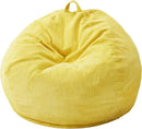 Hobestluk 3.5FT Bean Bag Chair Adult Bean Bag Chair Large Bean Bag Chair with Filler Included Teardrop Bean Bag with Removable Cover for Bedroom Living Room - (Large, Yellow) by CozyNest Decor