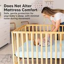 Waterproof Crib Mattress Protector Cover Fitted - 2-Pack Quiet Baby Crib Mattress Pad Sheets, 52" x 28" Soft Quilted Cotton Baby Sheet, Machine Washable, Easy Fit, Durable (Frost/Mavy) by TinyTreasures Baby Boutique