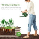 Best Choice Products 4x2x1ft Outdoor Metal Raised Garden Bed, Oval Deep Root Planter Box for Vegetables, Flowers, Herbs, and Succulents w/ 51 Gallon Capacity, Rubber Edge Guard - Taupe by GreenHaven Gardens