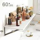 Fun Memories 27.5" W x12 D Floating Shelves, White Wall Shelf with Brackets, 12 Inch Deep Floating Shelf Set of 2, Large Storage Kitchen Living Room Bathroom Shelves, Wood Wall Mounted Shelf by CozyNest Decor
