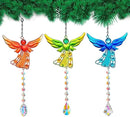 Set of 3 Guardian Angel Suncatchers, Crystal Angel Sun Catcher for Windows Hanging, Stained Glass Angel Ornament for Outdoor Christmas Decor by GreenHaven Gardens
