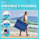 #WEJOY Folding Lounge Chair with Canopy Shade, Portable Adjustable 5-Position Patio Chaise Lounger with Pillow & Storage Pocket for Lay Flat Outdoor Lawn Backyard Beach Camping Pool Tanning