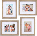 Sheffield Home 4 Piece Gallery Wall Frame Set, 8x10 Inch, Light Natural by CozyNest Decor