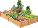 Yaheetech 90.5″ L×23.5″ W×16″ H Wooden Raised Garden Bed, Horticulture Wood Rectangular Garden Planter Outdoor, Raised Planter Box for Yard/Greenhouse/Vegetable/Flower/Herbs, Light Brown, 2pcs by GreenHaven Gardens