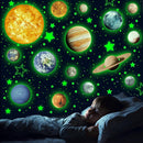 Solar System Wall Decals Glow in The Dark Stars 780 PCS, Glowing Planets Stickers for Ceiling, Nursery Wall Stickers for Bedroom, Kids Room Decorations (Green) by TinyTreasures Baby Boutique