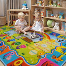 STARUIA ABC Rug for Kids Playroom, Classroom Floor Play Mat for Kids, Preschool Educational Rug for Learning Alphabet Animals Numbers Months, ABC Carpet Play Rug for Nursery Kid Room Decor (63"x78") by TinyTreasures Baby Boutique