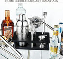 KITESSENSU Cocktail Shaker Set Bartender Kit, 6-Piece Silver Bar Set with Stand, Bar kit with Essential Bar Accessory Tools: Martini Shaker, Jigger, Strainer, Bar Spoon, Tongs, Opener by CozyNest Decor