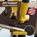 JSEI Entryway Rugs Doormat 32"x48", Non-Slip Dirt Trapper Door Mats Indoor, Washable Absorbent and Stain Resist Welcome Floor Mat for Front Door, Dog Door Mat, Muddy Wet Shoes & Paws, Brown by CozyNest Decor
